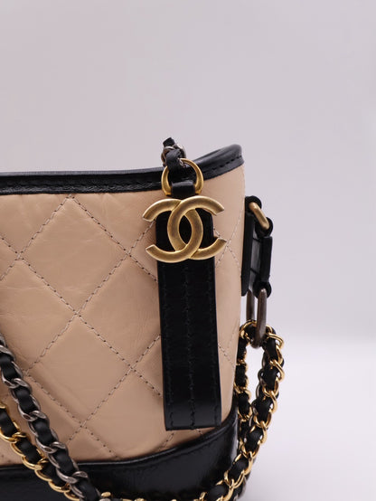 CHANEL 雙鍊條流浪包 - 小號奶茶29開