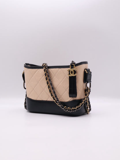 CHANEL 雙鍊條流浪包 - 小號奶茶29開