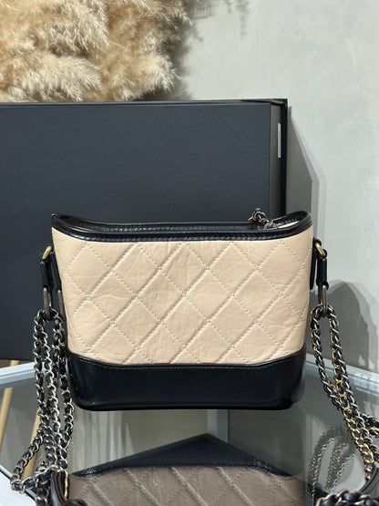CHANEL 雙鍊條流浪包 - 小號奶茶29開