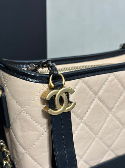 CHANEL 雙鍊條流浪包 - 小號奶茶29開