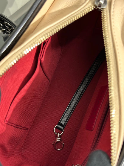 CHANEL 雙鍊條流浪包 - 小號奶茶29開