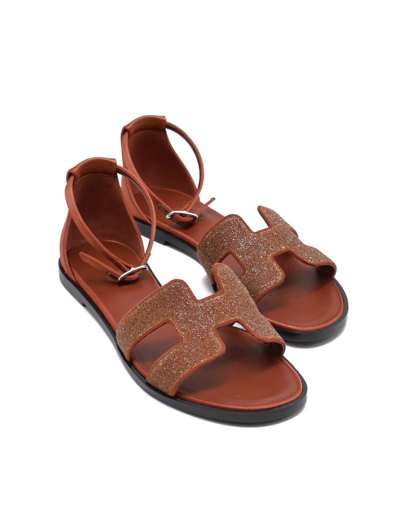 HERMES Santorini涼鞋 - 磚紅 37