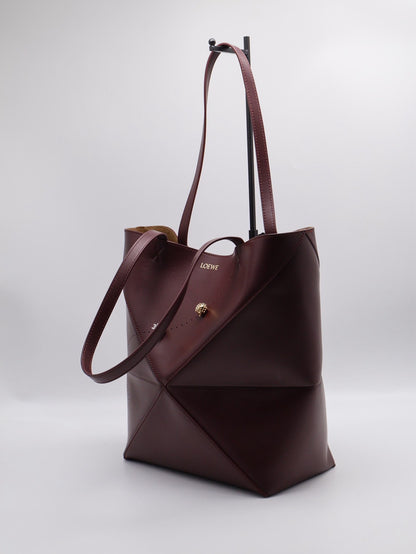 LOEWE Puzzle fold七夕限定折疊托特包 - 中號酒紅
