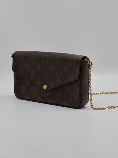 LOUIS VUITTON 經典三合一WOC鍊包 - 玫紅