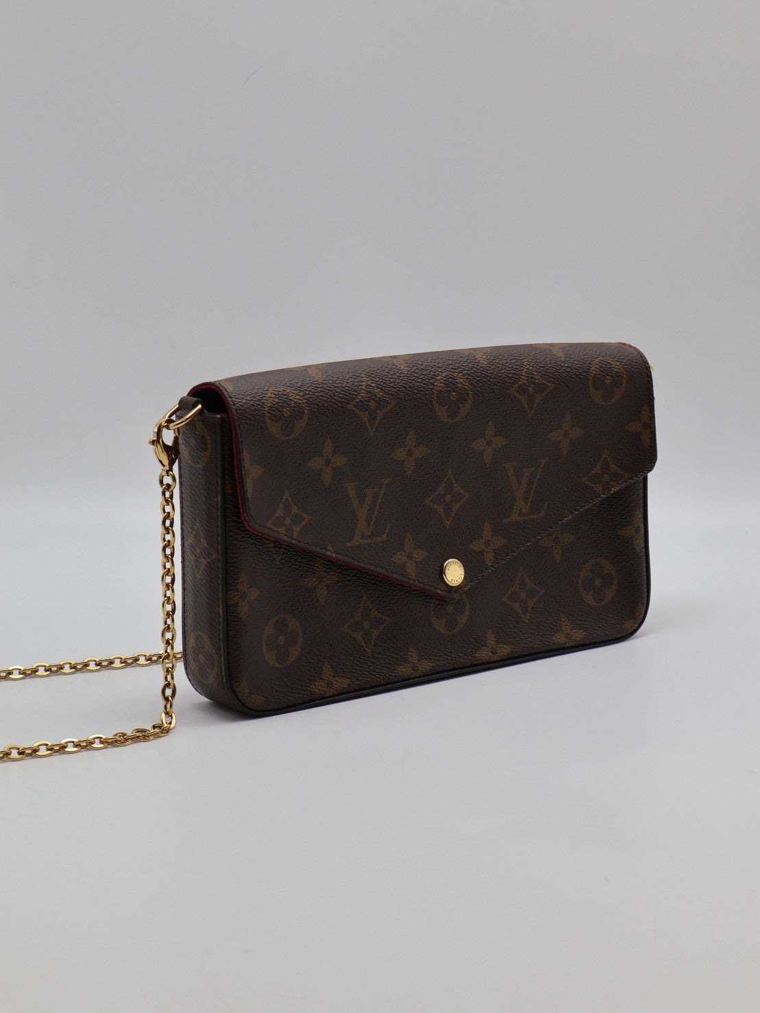 LOUIS VUITTON 經典三合一WOC鍊包 - 玫紅