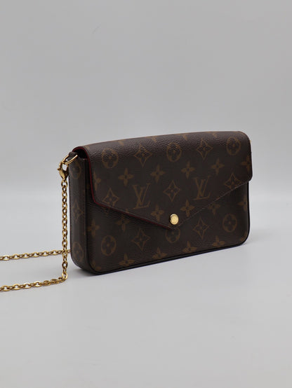 LOUIS VUITTON 經典三合一WOC鍊包 - 玫紅