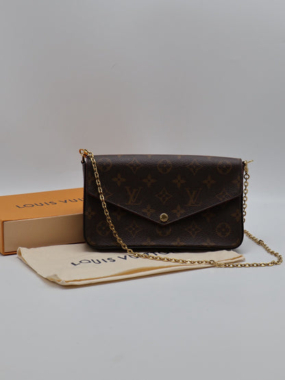 LOUIS VUITTON 經典三合一WOC鍊包 - 玫紅