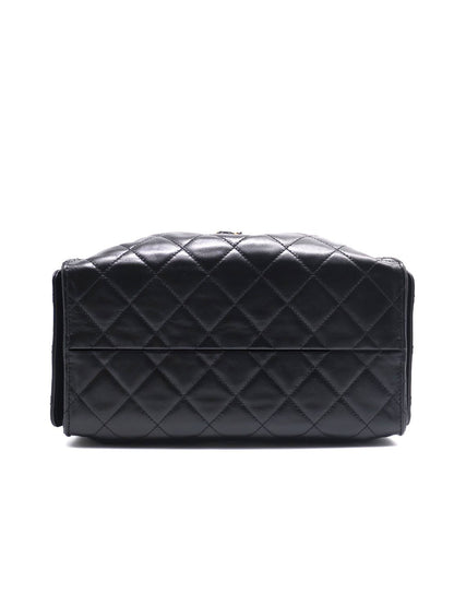 CHANEL 25 Hobo bag - 皺褶小牛皮小號黑金