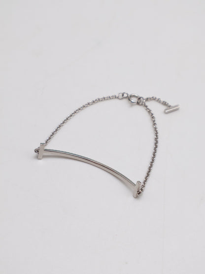 Tiffany&Co Smile18K白金手鍊 - 小號0.12 carat