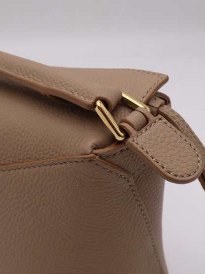 LOEWE Puzzle小牛皮手袋 - 迷你沙色