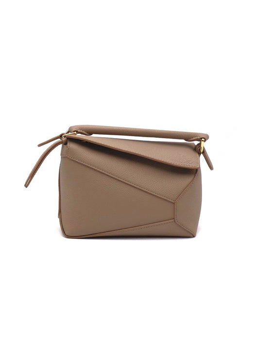 LOEWE Puzzle小牛皮手袋 - 迷你沙色