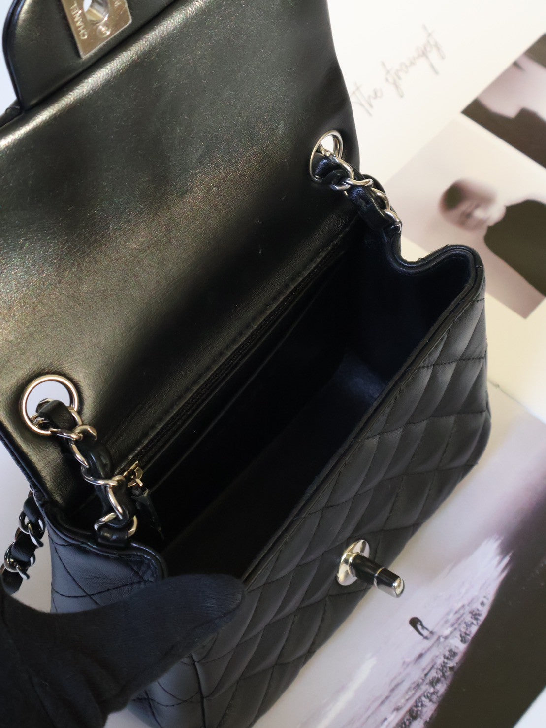 CHANEL 經典口蓋包方胖子 17 - 黑銀