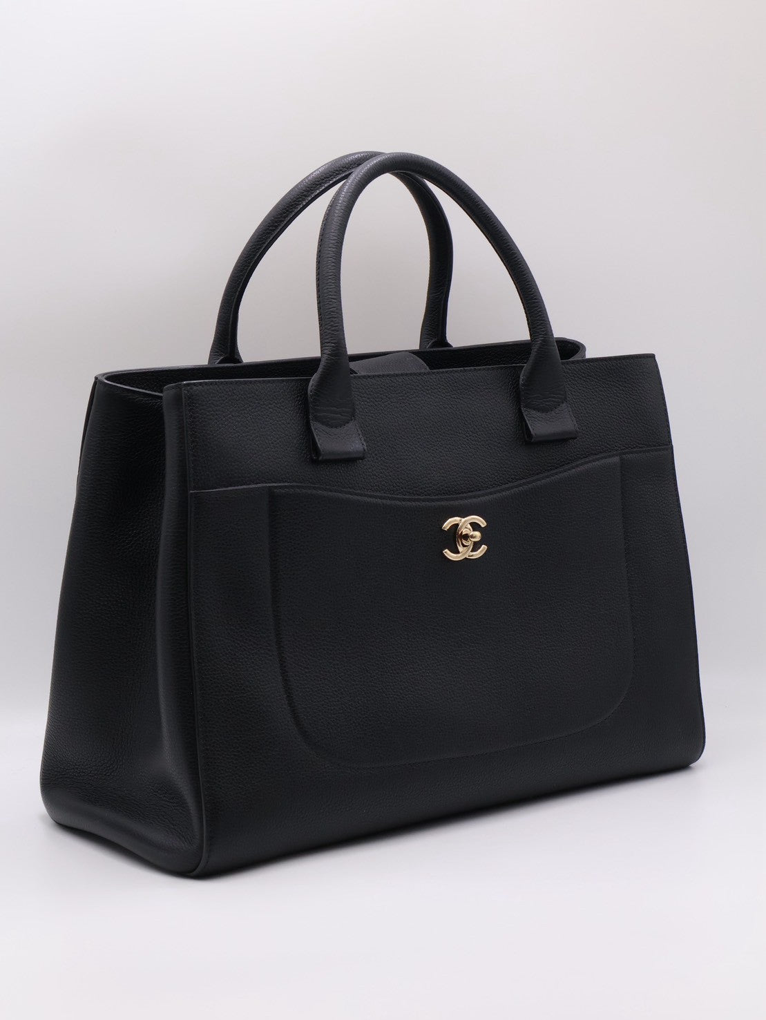 CHANEL 復古手提公事包 - 黑金23開