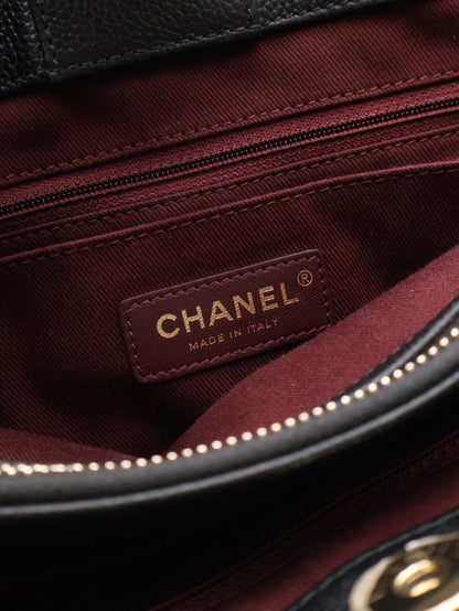 CHANEL 復古手提公事包 - 黑金23開