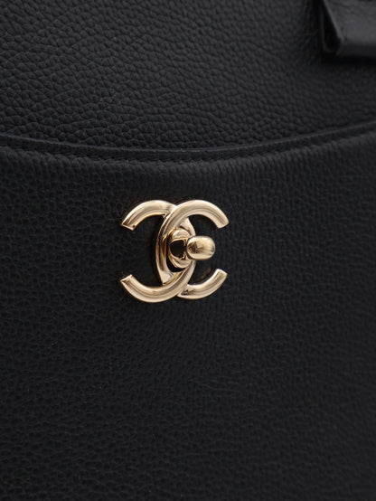 CHANEL 復古手提公事包 - 黑金23開