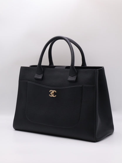 CHANEL 復古手提公事包 - 黑金23開