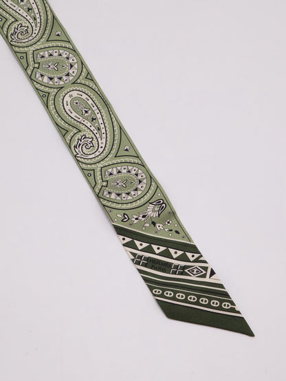 HERMES Cheval de Coeur Bandana愛心駿馬Twilly - 綠