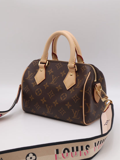LOUIS VUITTON Speedy Bandouliere 20 - 黑邊背帶