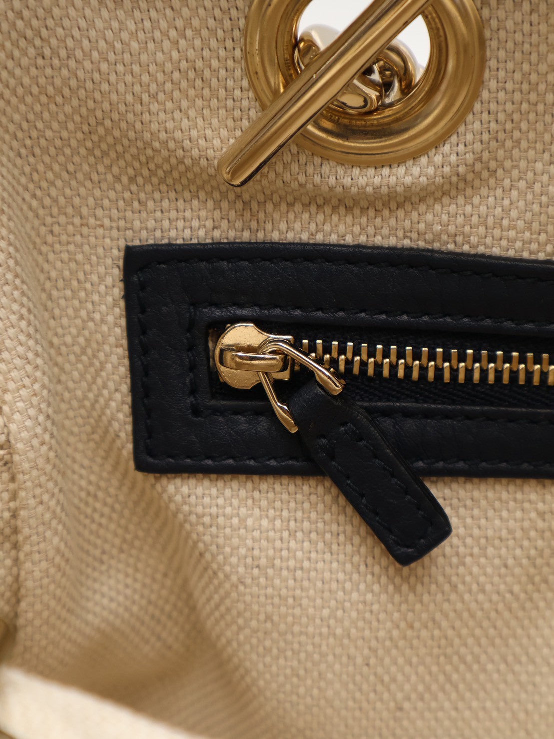 GUCCI GG牛皮單肩包 - 深藍金