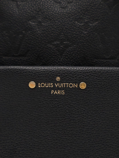 LOUIS VUITTON 壓紋牛皮後背包 - 黑
