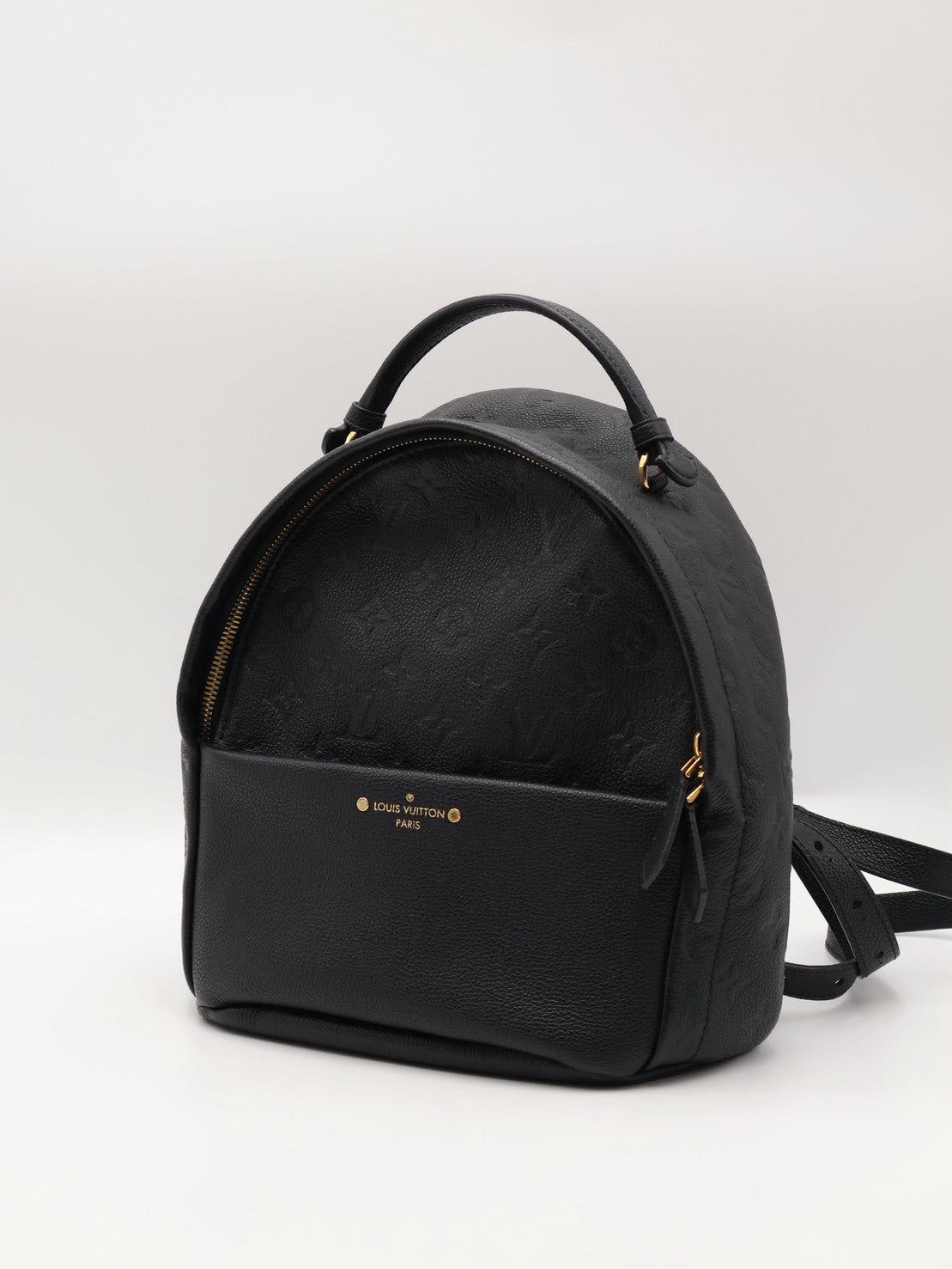 LOUIS VUITTON 壓紋牛皮後背包 - 黑