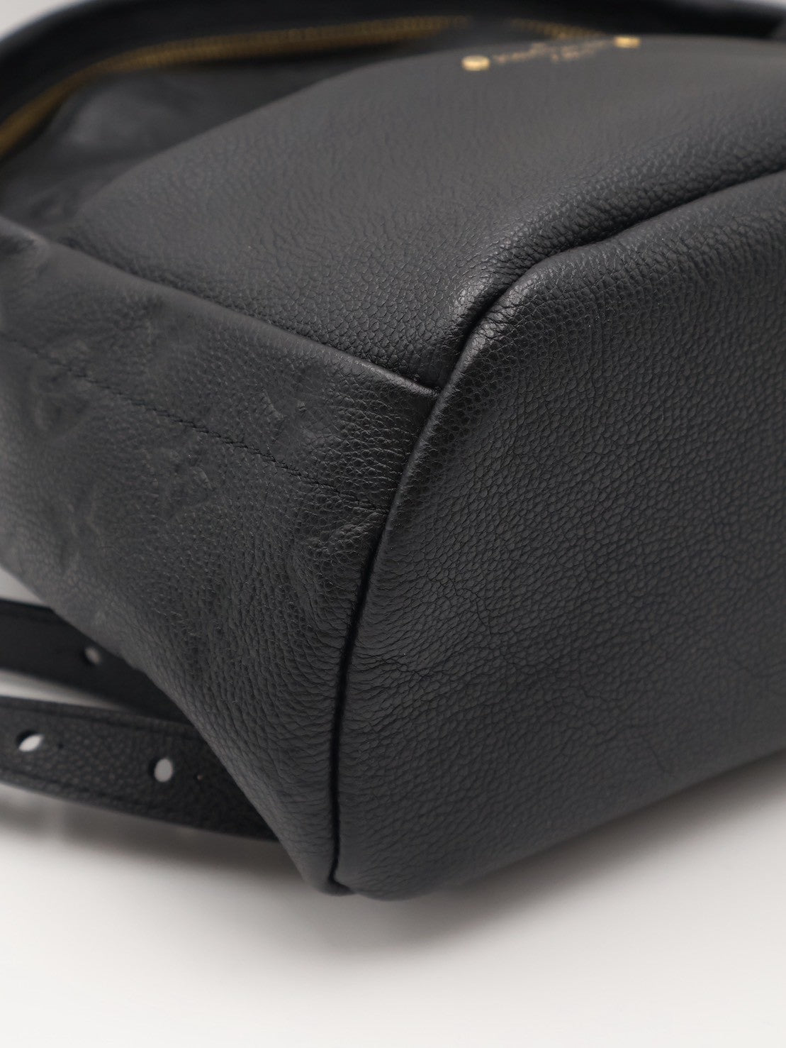 LOUIS VUITTON 壓紋牛皮後背包 - 黑