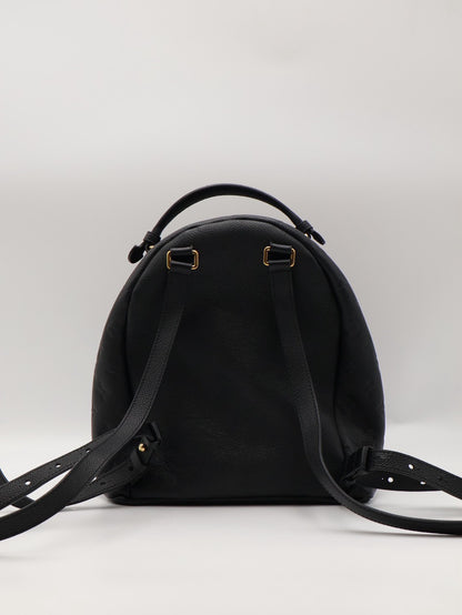LOUIS VUITTON 壓紋牛皮後背包 - 黑