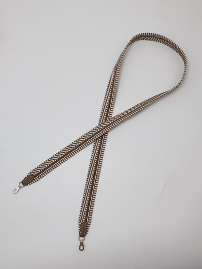 HERMES Sangle Zigzag替換背帶 25 - 大象灰 / 白 W