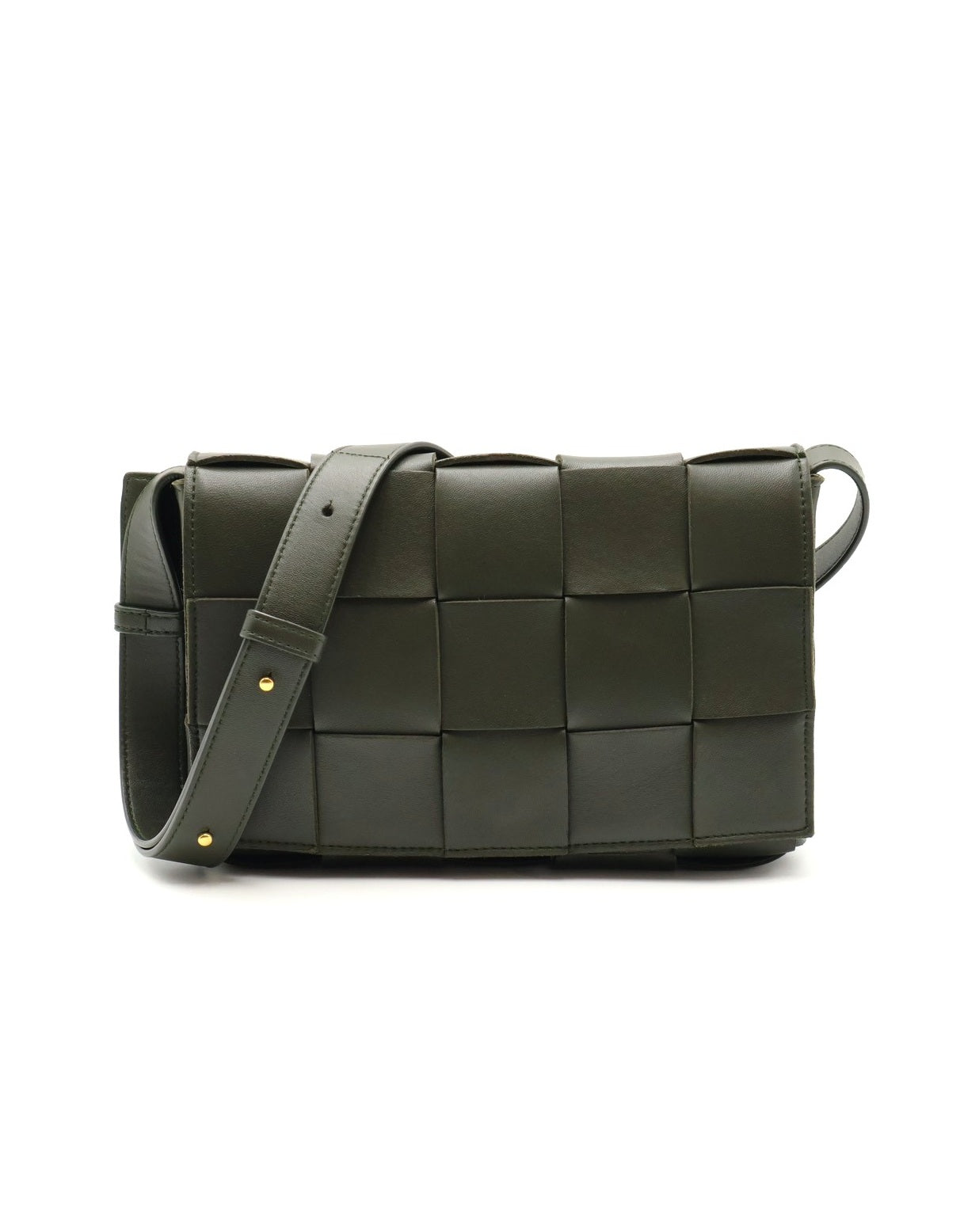 BOTTEGA VENETA Cassette經典編織包 - 15格灰綠