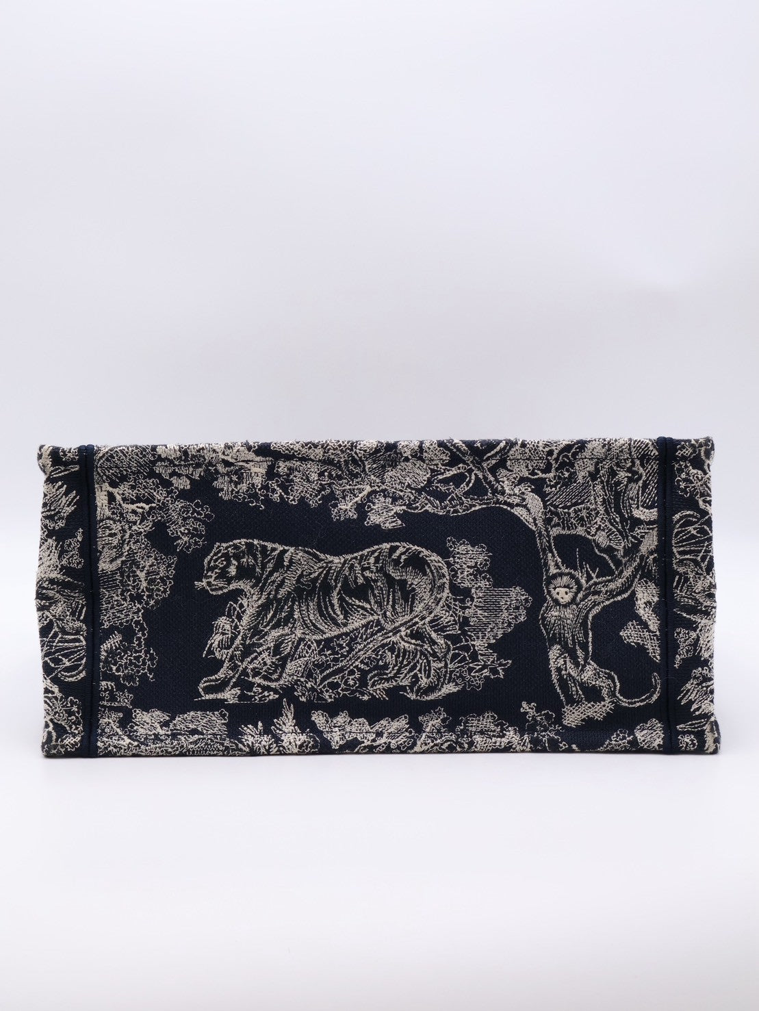 DIOR 刺繡動物園Tote - 中號深藍