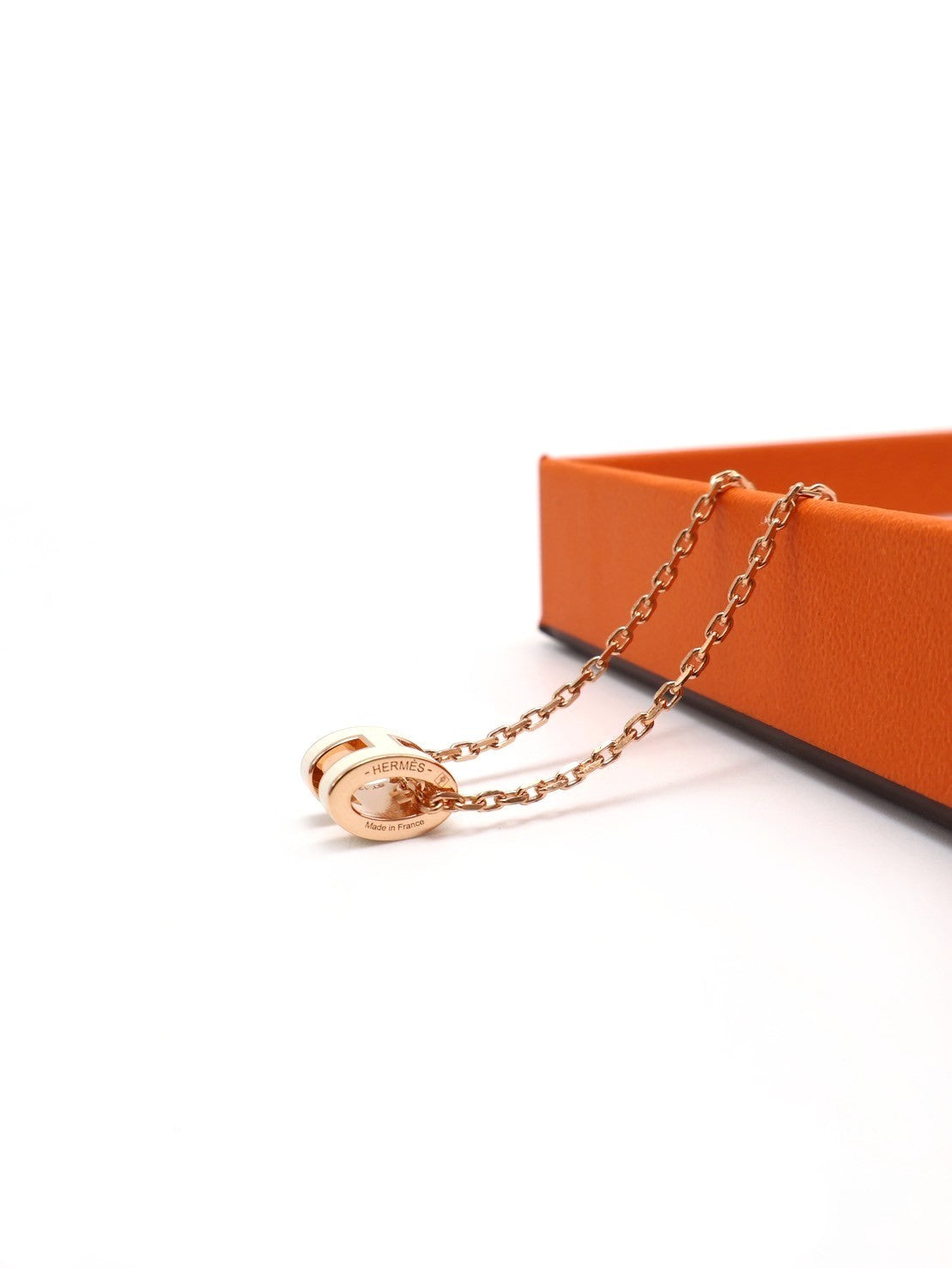 HERMES Mini Pop H項鍊 - 白玫瑰金
