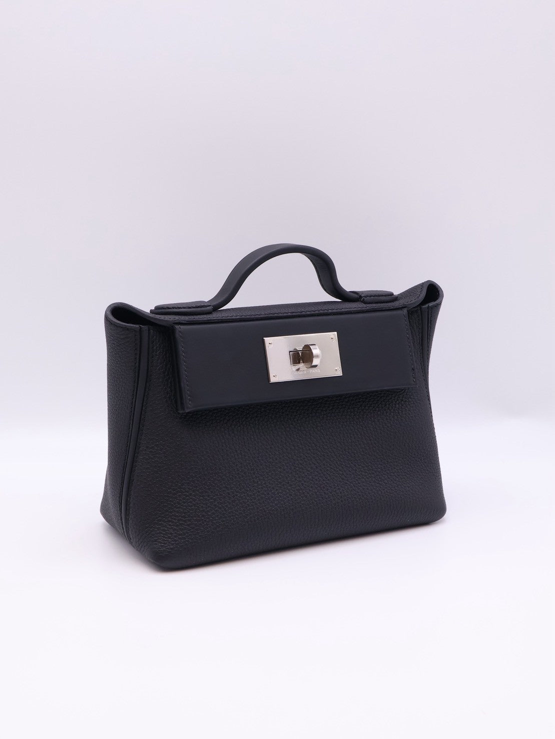 HERMES Mini 24/24 - Noir 89 黑銀 G