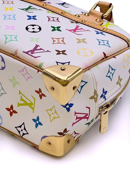 LOUIS VUITTON x 村上隆聯名白三彩鉚釘小珍包