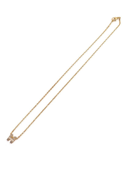 HERMES Mini pop H項鍊 - 奶茶金