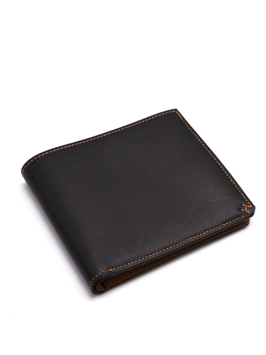 HERMES H sellier雙折皮夾 - 黑棕 B