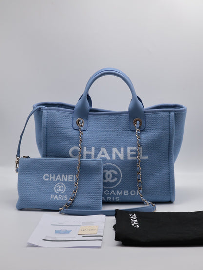 CHANEL Tote沙灘包 - 小號寶寶藍