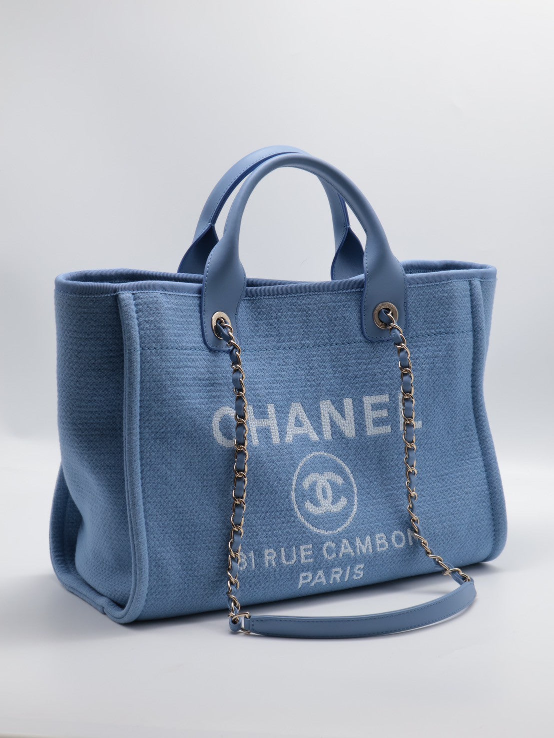 CHANEL Tote沙灘包 - 小號寶寶藍