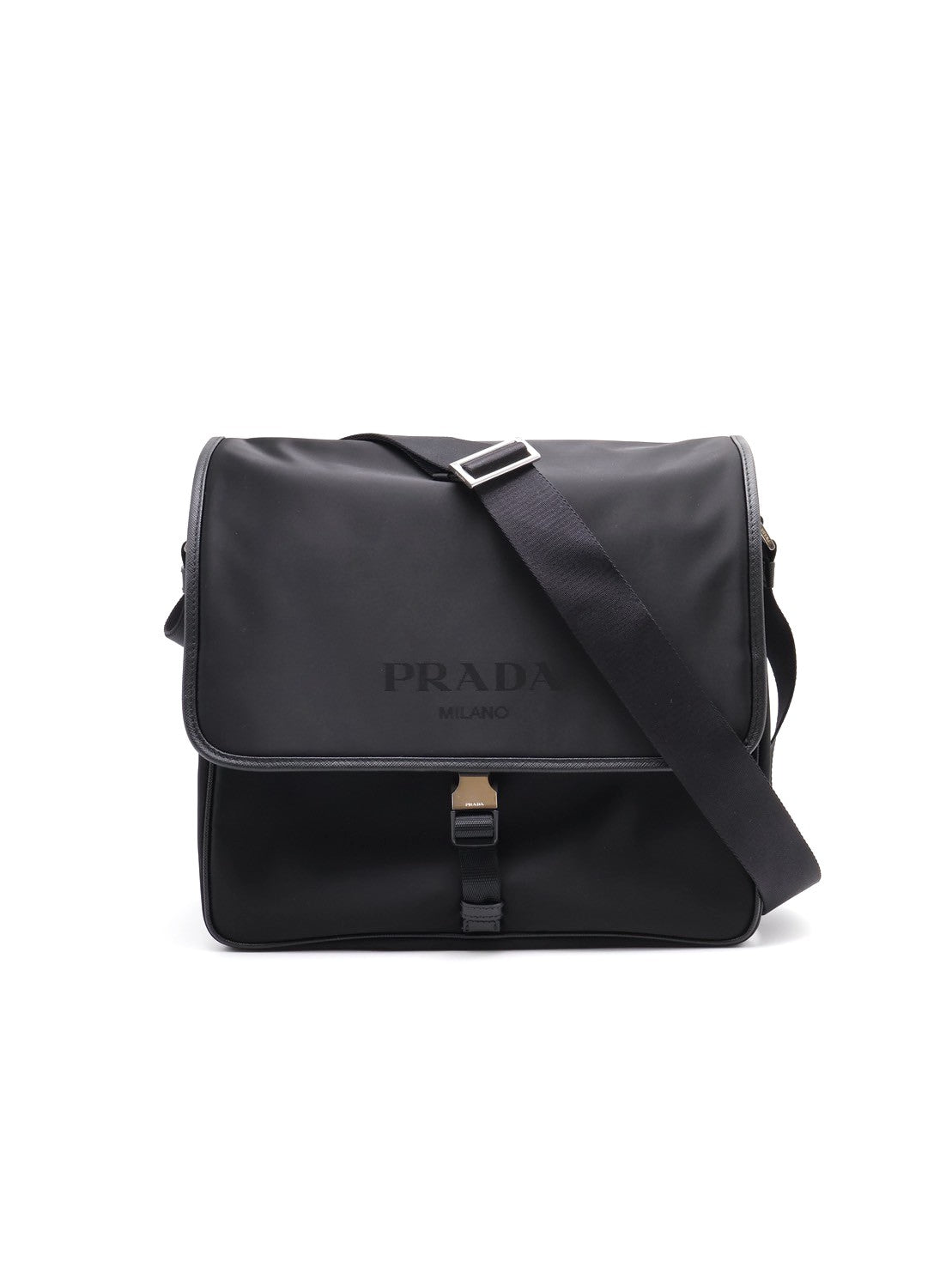PRADA 尼龍郵差包 - 黑