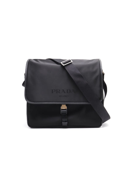 PRADA 尼龍郵差包 - 黑