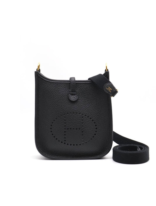 HERMES Mini evelyne - 黑金 B