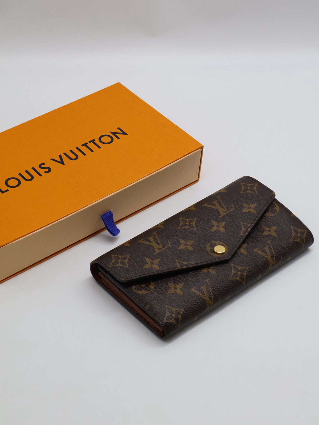 LOUIS VUITTON Sarah翻蓋長夾 - 棕