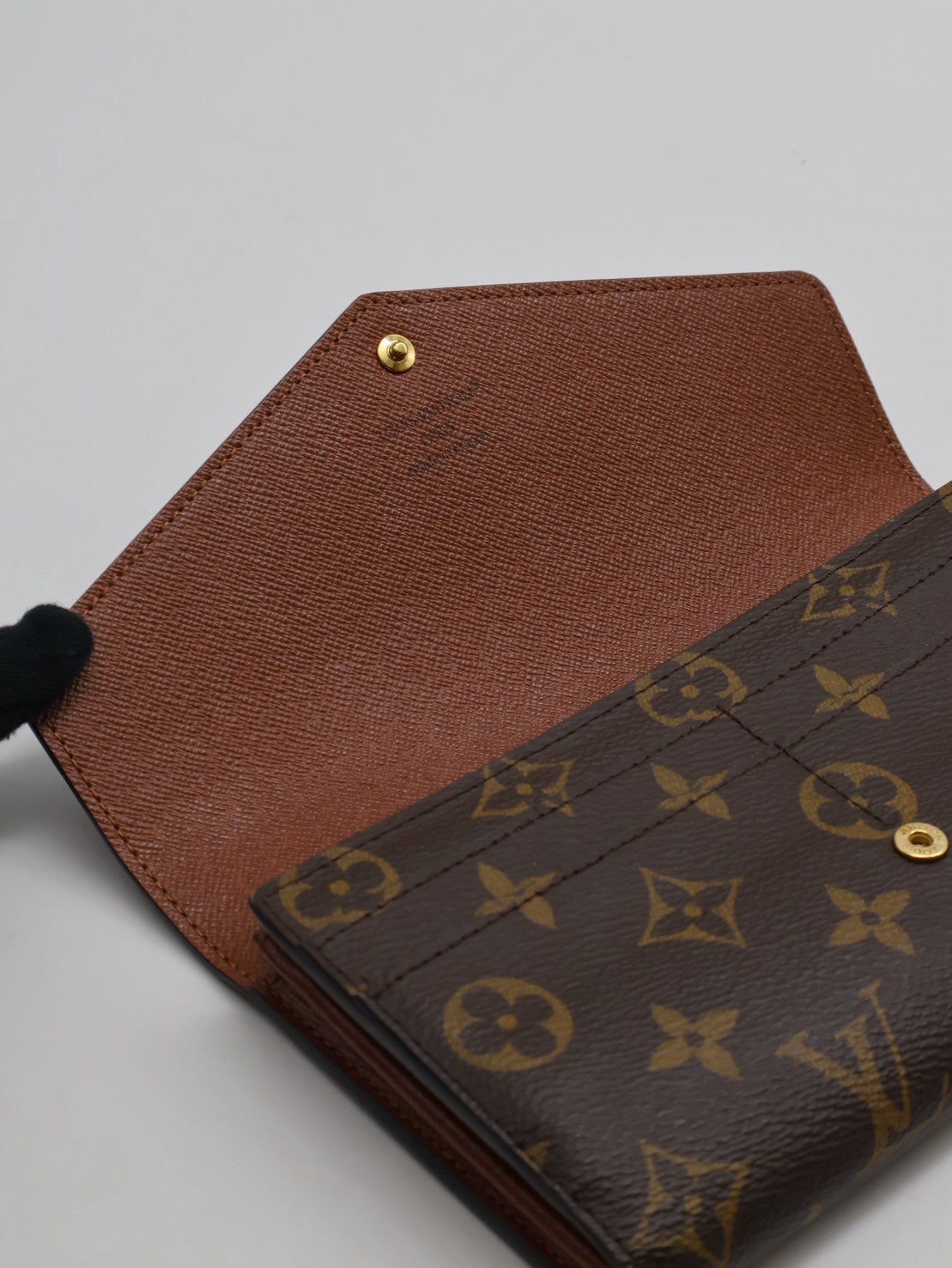 LOUIS VUITTON Sarah翻蓋長夾 - 棕