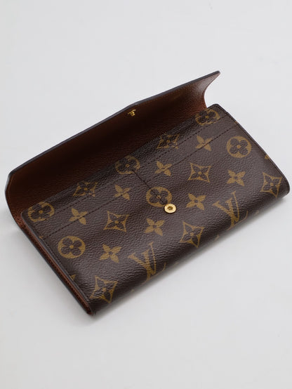 LOUIS VUITTON Sarah翻蓋長夾 - 棕