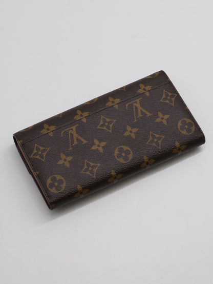 LOUIS VUITTON Sarah翻蓋長夾 - 棕