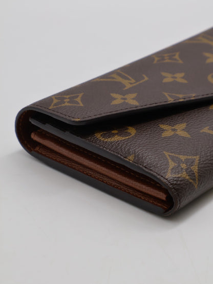 LOUIS VUITTON Sarah翻蓋長夾 - 棕