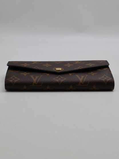 LOUIS VUITTON Sarah翻蓋長夾 - 棕