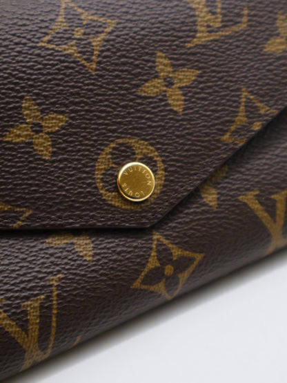 LOUIS VUITTON Sarah翻蓋長夾 - 棕