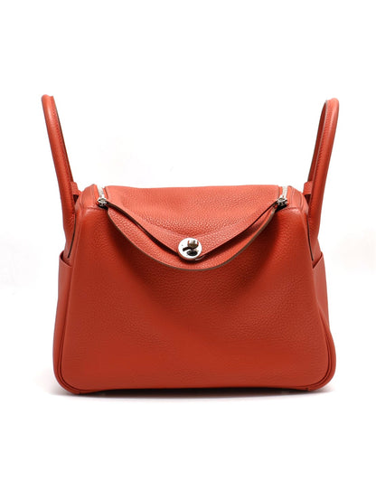 HERMES Lindy 30 - 粉橘 / 蜜桃粉銀 🅁