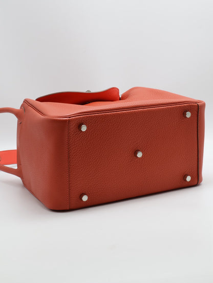 HERMES Lindy 30 - 粉橘 / 蜜桃粉銀 🅁