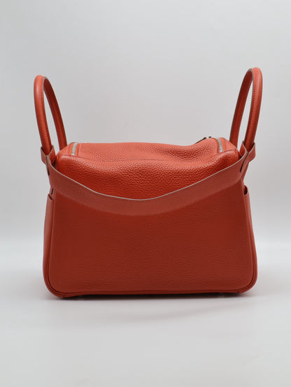 HERMES Lindy 30 - 粉橘 / 蜜桃粉銀 🅁